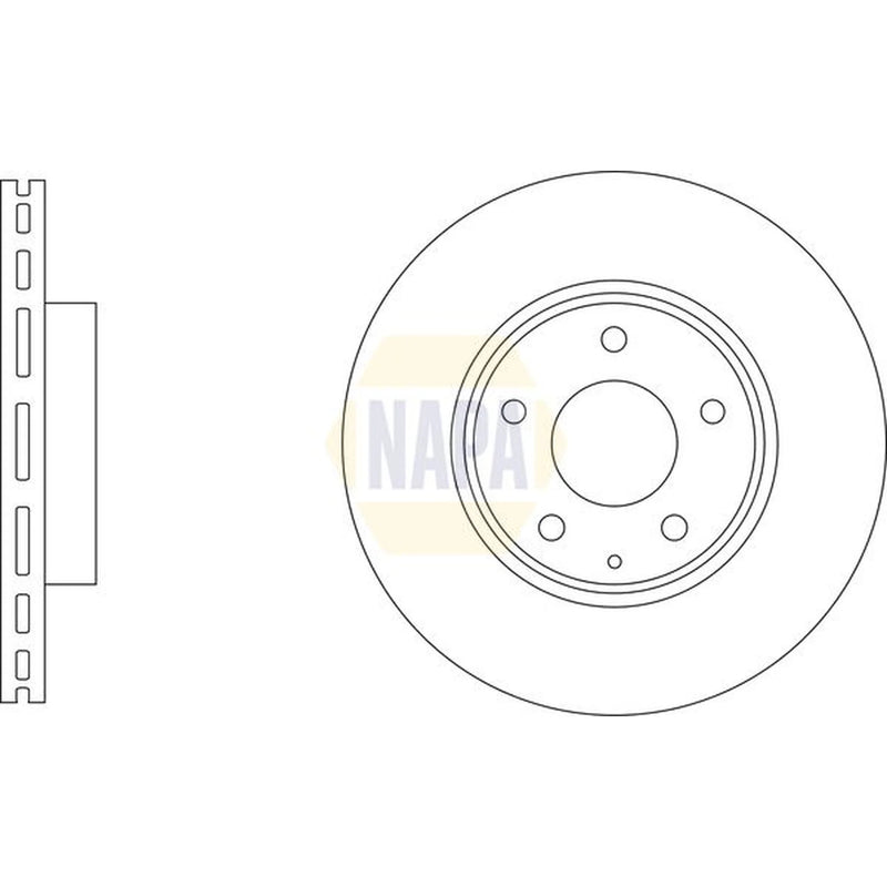 NAPA 2 x Vented Front Brake Discs NBD5556