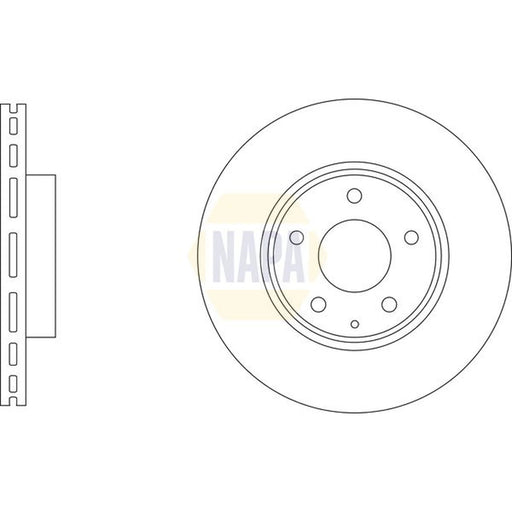 NAPA 2 x Vented Front Brake Discs NBD5556