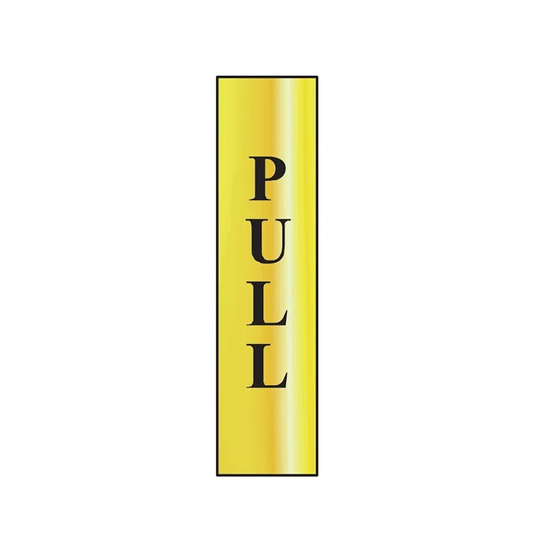 Scan Pull Vertical - Polished Brass Effect 50 x 200mm - 6034