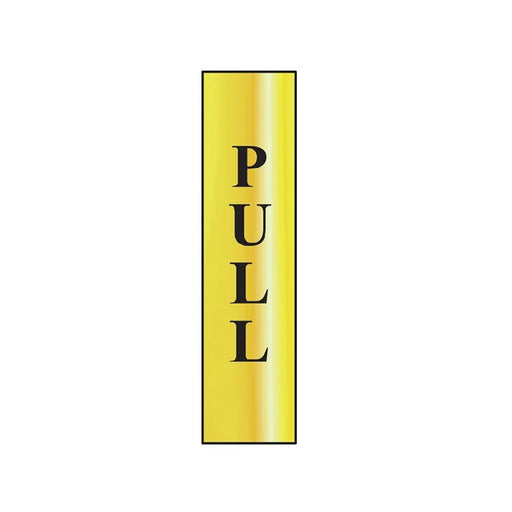 Scan Pull Vertical - Polished Brass Effect 50 x 200mm - 6034