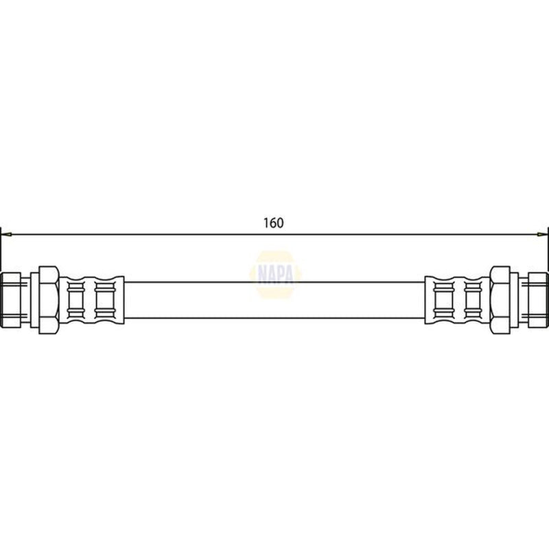 NAPA Brake Hydraulic Hose Line Rear NBH1401