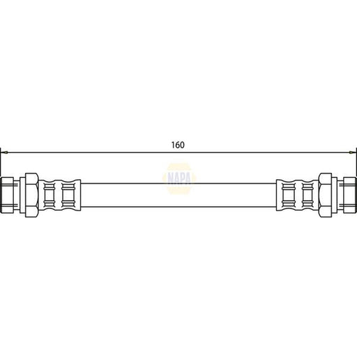 NAPA Brake Hydraulic Hose Line Rear NBH1401