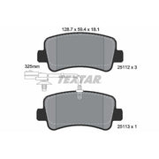 Textar Rear Brake Pad Set 2511201