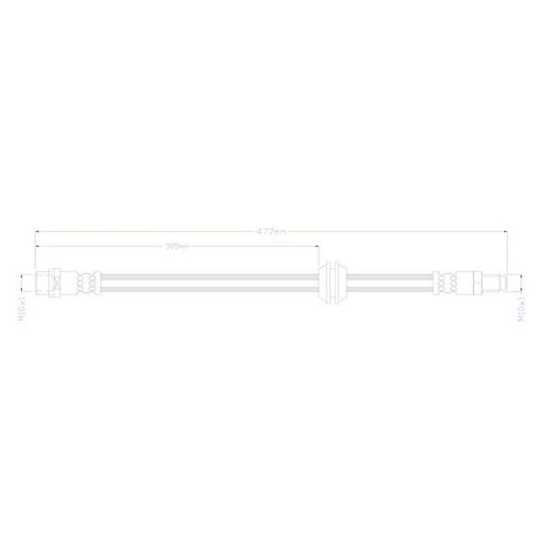 Juratek Brake Hydraulic Hose Line Rear JBH1464