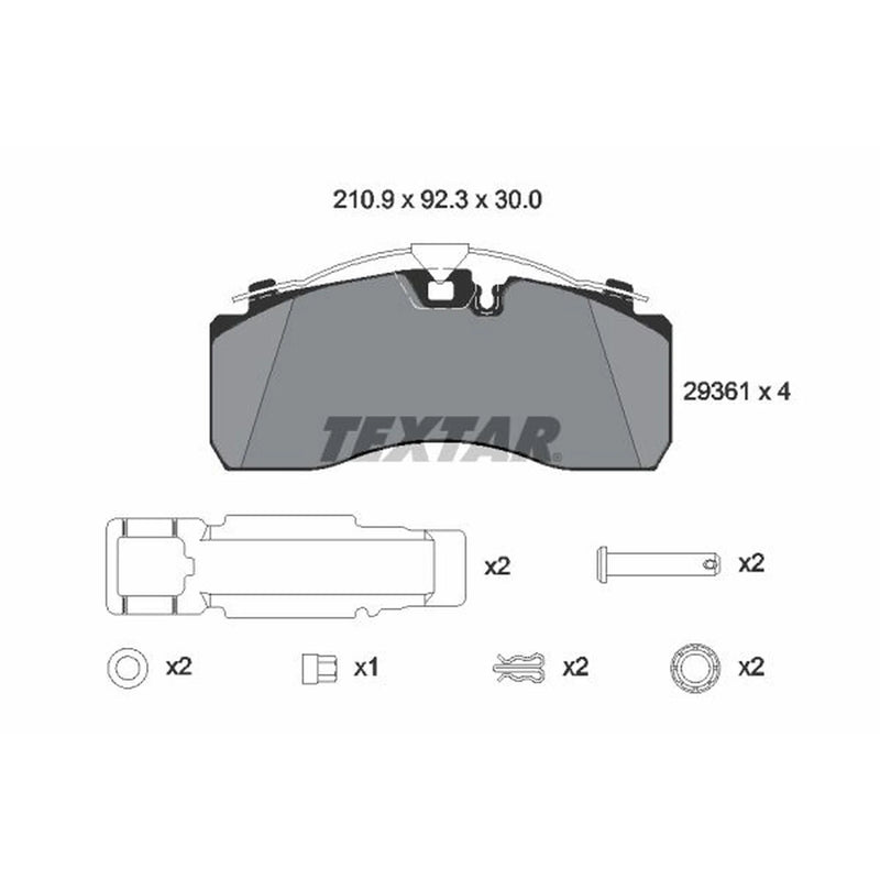 Textar Front Brake Pad Set 2936101