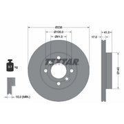 Textar 2 x Vented Front Brake Discs 92350903