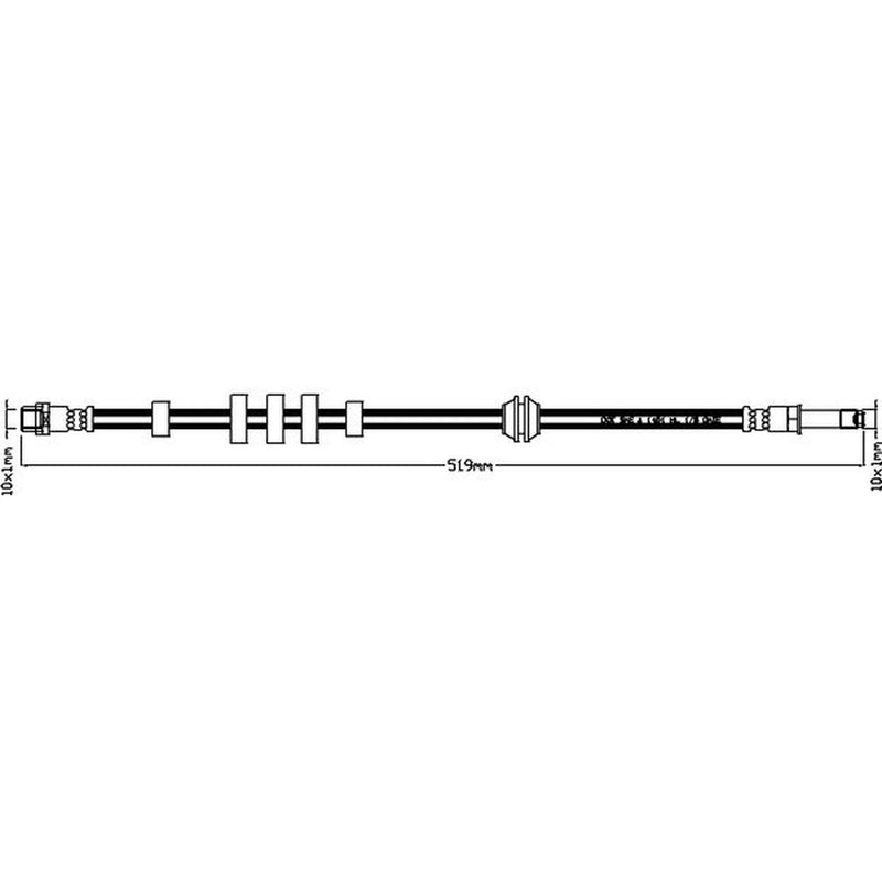 Abtex Brake Hydraulic Hose Line Front ABH1179