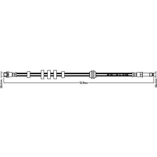 Juratek Brake Hydraulic Hose Line Front JBH1179