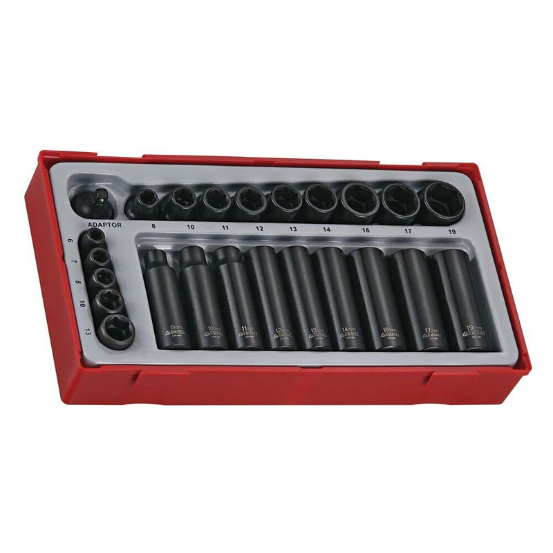 Teng Tools Impact Socket Set TT1 24 Pieces 1/4" & 3/8" Drive