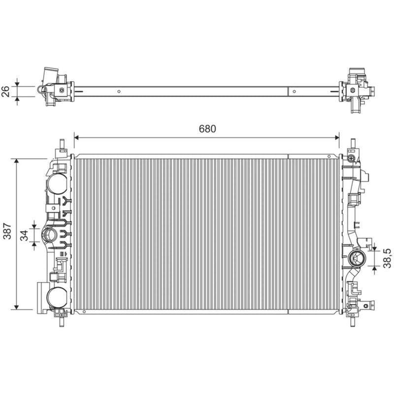 Valeo Engine Radiator 701385