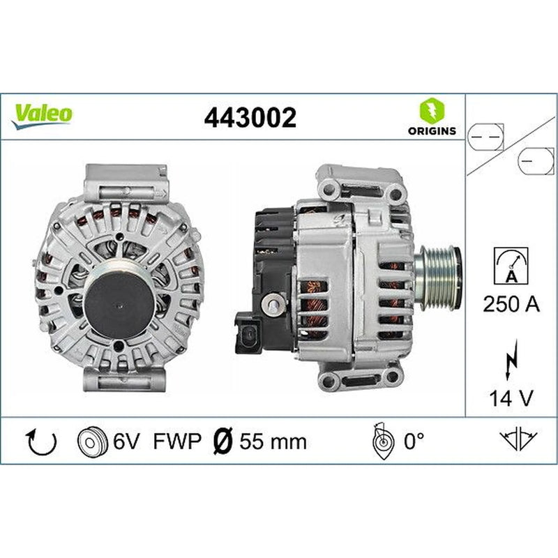 Valeo Car Alternator 12V 443002