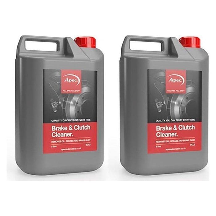 2x Apec Liquid Brake Cleaner 5 Litres Remove Grease and Dirt Fast Apec  - Town Parts