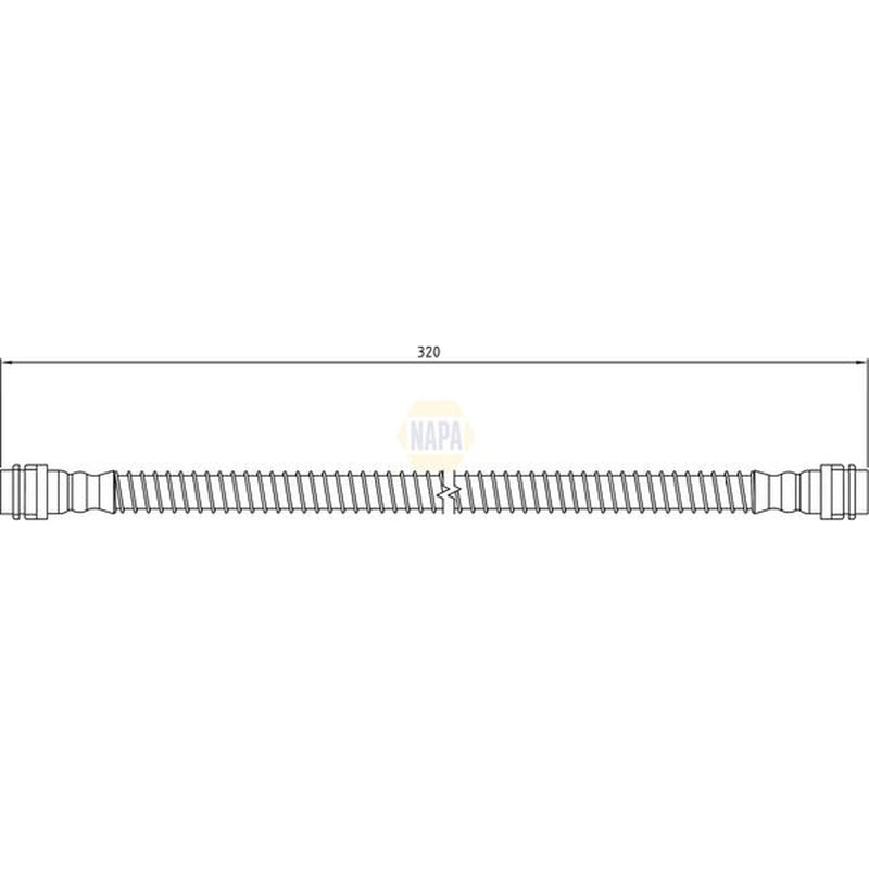 NAPA Brake Hydraulic Hose Line Front NBH1199