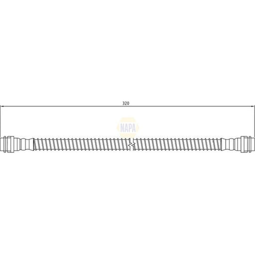 NAPA Brake Hydraulic Hose Line Front NBH1199