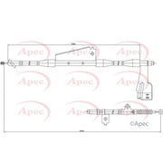 Apec Handbrake Cable Right Rear CAB1312