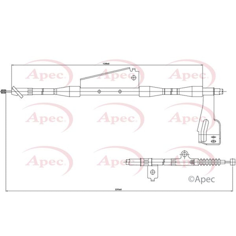 Apec Handbrake Cable Right Rear CAB1312