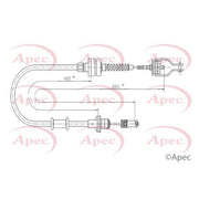Apec Clutch Control Cable Pull CAB5005