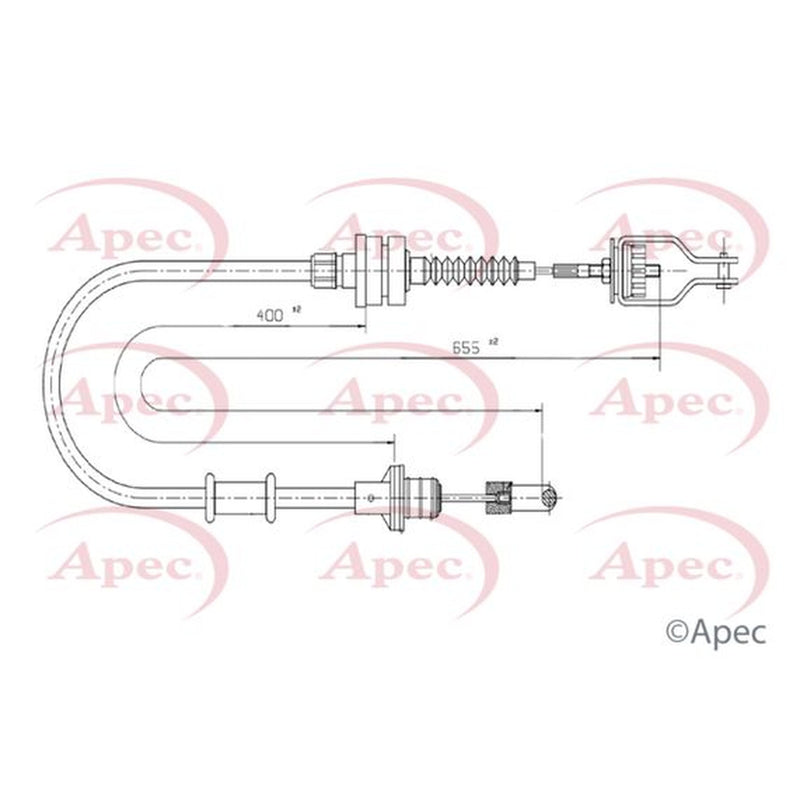 Apec Clutch Control Cable Pull CAB5005