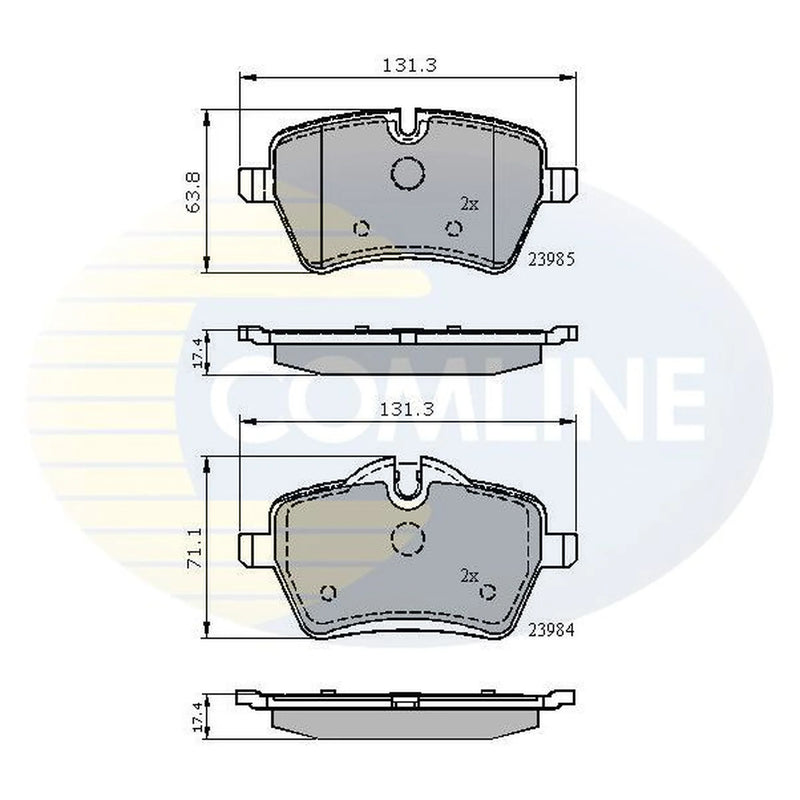 Comline 4 x Front Brake Pad Set CBP01673