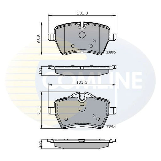 Comline 4 x Front Brake Pad Set CBP01673