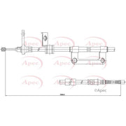 Apec Handbrake Cable Right Rear CAB1559