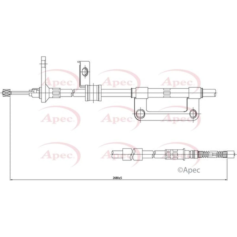 Apec Handbrake Cable Right Rear CAB1559