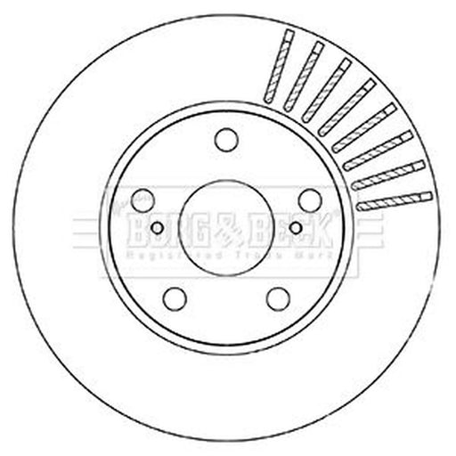 Borg & Beck 2 x Front Brake Discs BBD5330