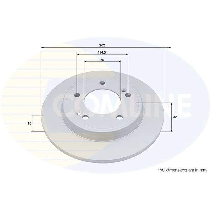 Comline 2 x Solid Rear Brake Discs ADC4038