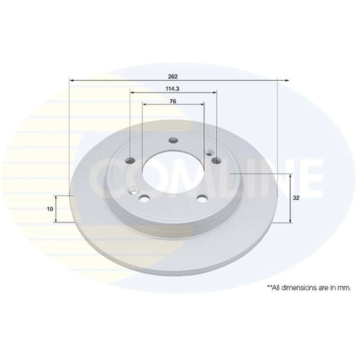 Comline 2 x Solid Rear Brake Discs ADC4038
