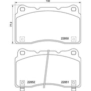 Brembo 4 x Front Brake Pad Set P28099