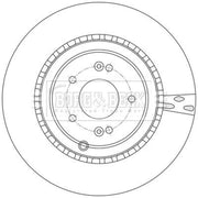 Borg & Beck 2 x Vented Rear Brake Discs BBD6249S