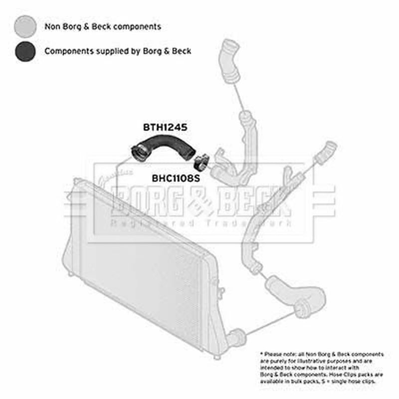 Borg & Beck Intercooler Turbo Charge Air Hose BTH1245
