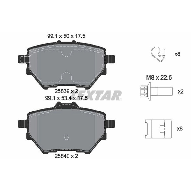 Textar Rear Brake Pad Set 2583901