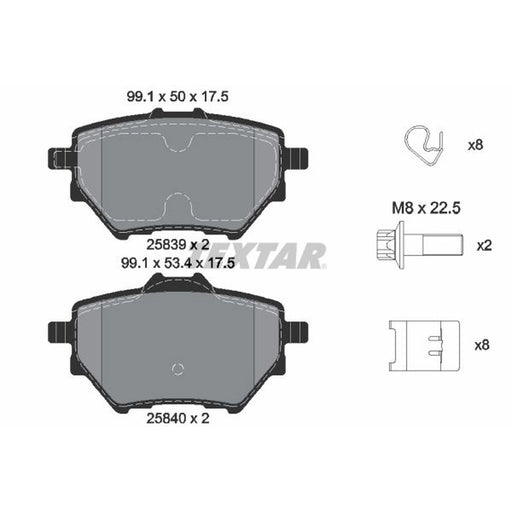 Textar Rear Brake Pad Set 2583901