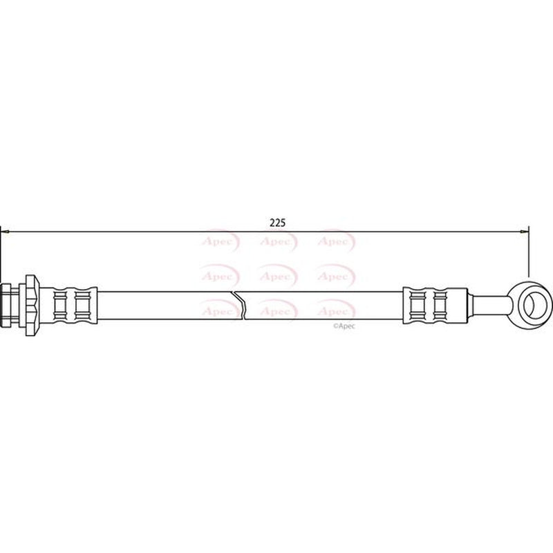 Apec Brake Hydraulic Hose Line Rear HOS3041