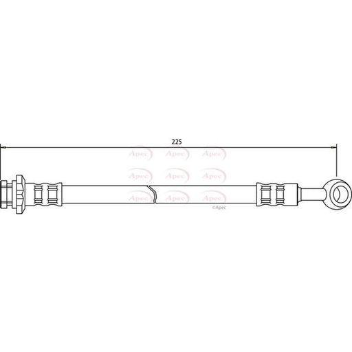 Apec Brake Hydraulic Hose Line Rear HOS3041
