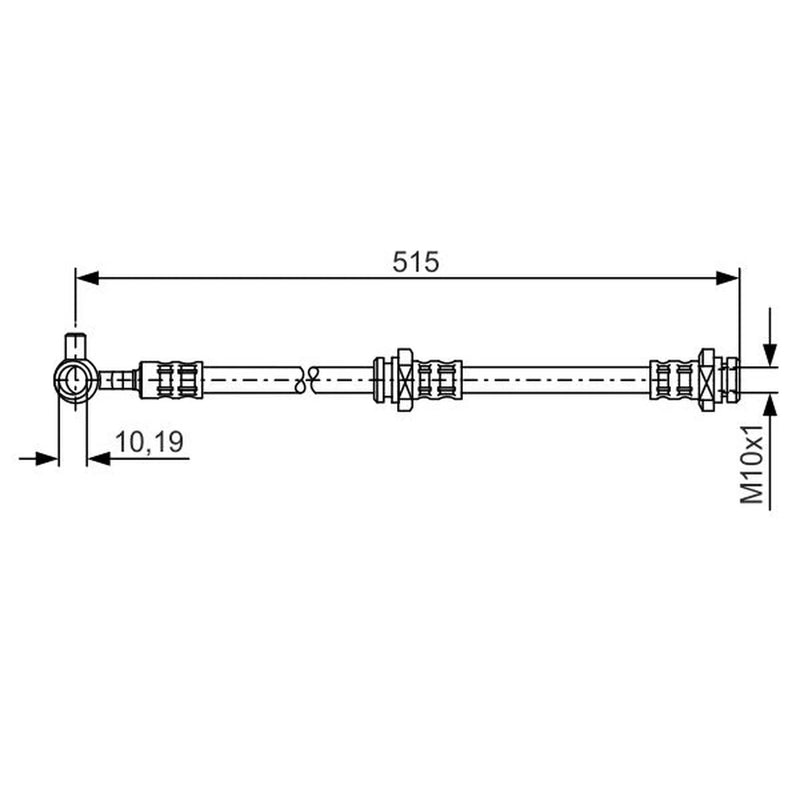 Bosch Brake Hydraulic Hose Line Front Right 1 987 476 376