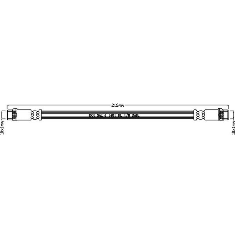 Juratek Brake Hydraulic Hose Line Rear JBH1158