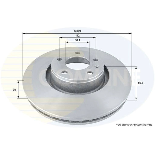 Comline 2 x Front Brake Discs ADC1465V