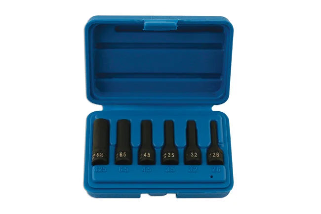 Laser Tools Glow Plug Electrode Removal Sockets 1/4"D 6pc - PL