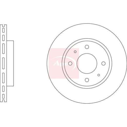 Apec 2 x Vented Front Brake Discs DSK3299