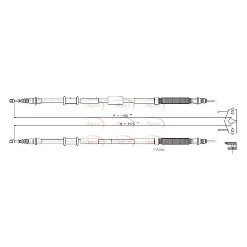 Apec Handbrake Cable Left Rear CAB1461