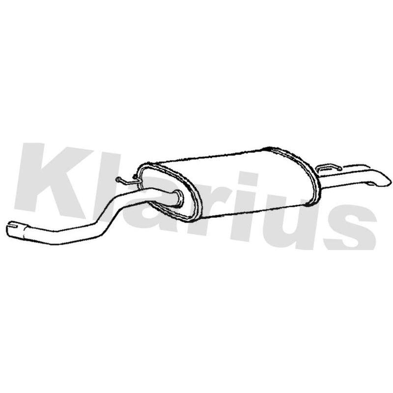 Klarius Box With Tail Pipe Rear VW663K