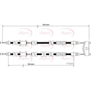 Apec Handbrake Cable Left Rear CAB1591
