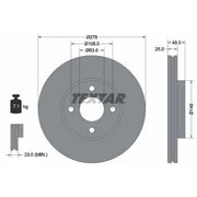 Textar 2 x Internally Vented Front Brake Discs 92159003