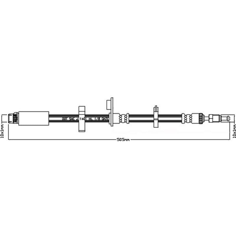 Abtex Brake Hydraulic Hose Line Front ABH1198