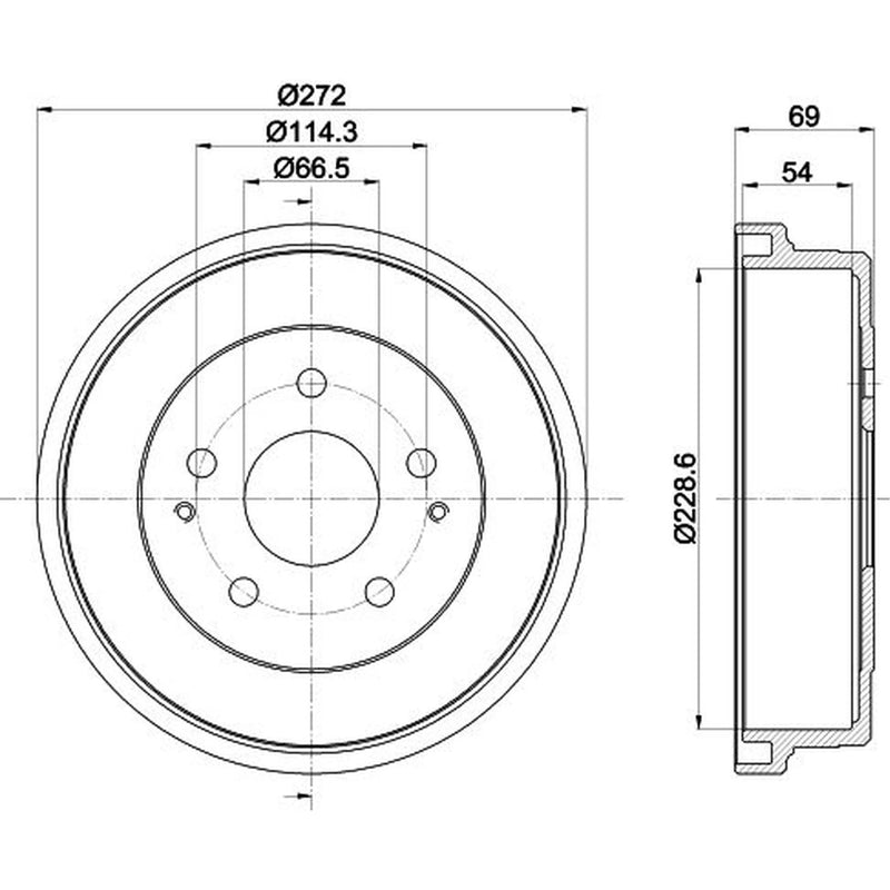 Mintex Brake Drum Assembly Rear MBD322
