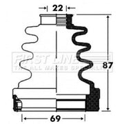 First Line Drive Shaft Bellow Kit Front Left FCB2863