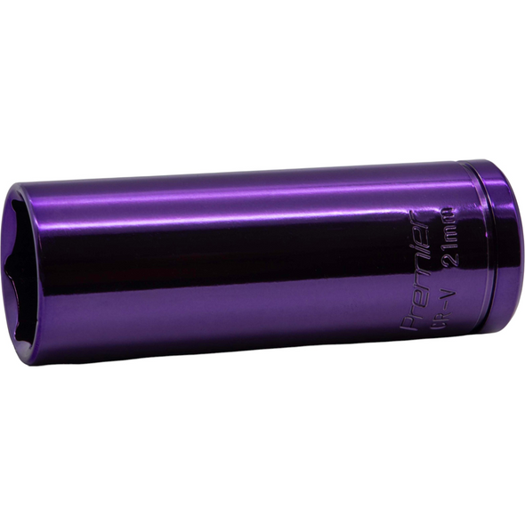 Sealey 1/2"Dr Coloured Socket 21mm (Light Purple)