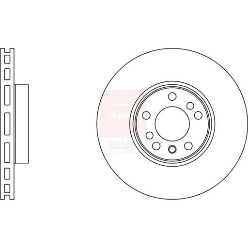 Apec 2 x Vented Front Brake Discs SDK6228
